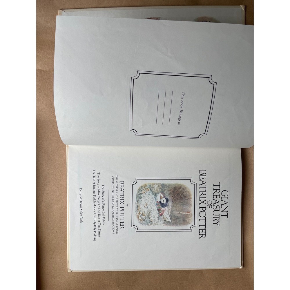 Giant Treasury of Beatrix Potter 1984 Hardcover Derrydale Books Original Art - Picture 4 of 6